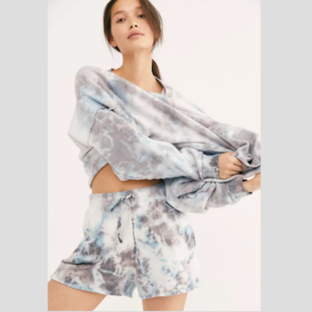 Free People Kelly Washed Set Tie Dye Lounge - Picture 1 of 12